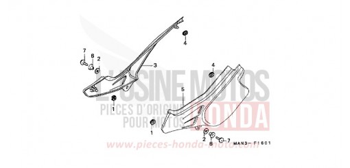 SEITENABDECKUNG (2) NX650V de 1997